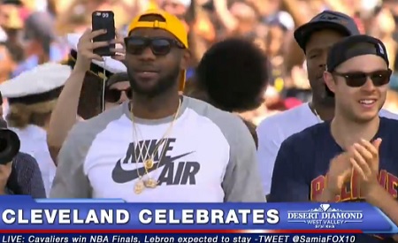 LeBron James Emotional Speech At The Victory Celebration in Cleveland!